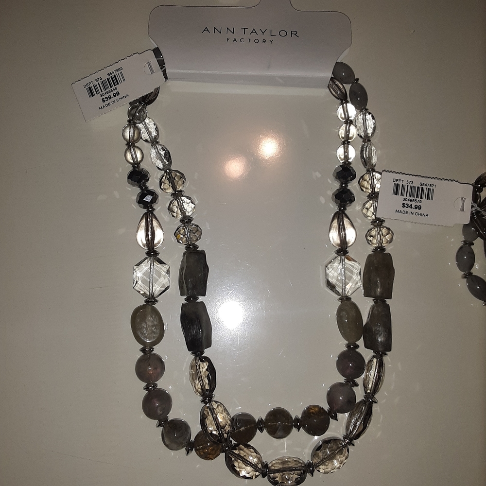 ATF Stone Beaded Necklace & Bracelet Set. - Picture 3 of 5